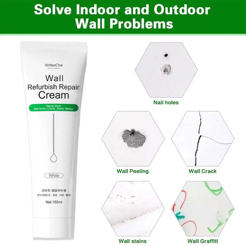 ‌ 150 مللي جدار إصلاح الجص غسل أبيض الرطوبة والعفن برهان الداخلية المعجون الكتابة على الجدران إزالة وصمة عار الأنظف الكراك حشو التصحيح