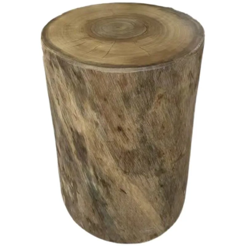Log camphor wood stump stump stool sitting stool flower stand root carving coffee table solid wood large base pier wooden pier