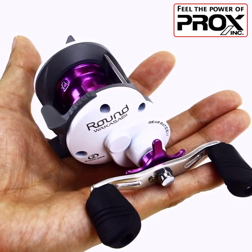 

PROX Japan Original 160g Round Wakasagi White STRW45RB Baitcasting Aluminum Reel Bait 6.1:1 Bait Casting Fish Wheel Carp pesca