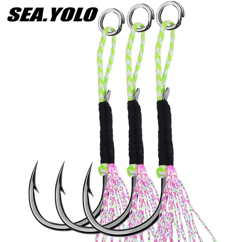 

Sea. Yolo 10pcs/bag Bundled Iron Plate Hook Luminous Strip String Hook High Carbon Steel Barbed Fishing Hook Fishing Tools