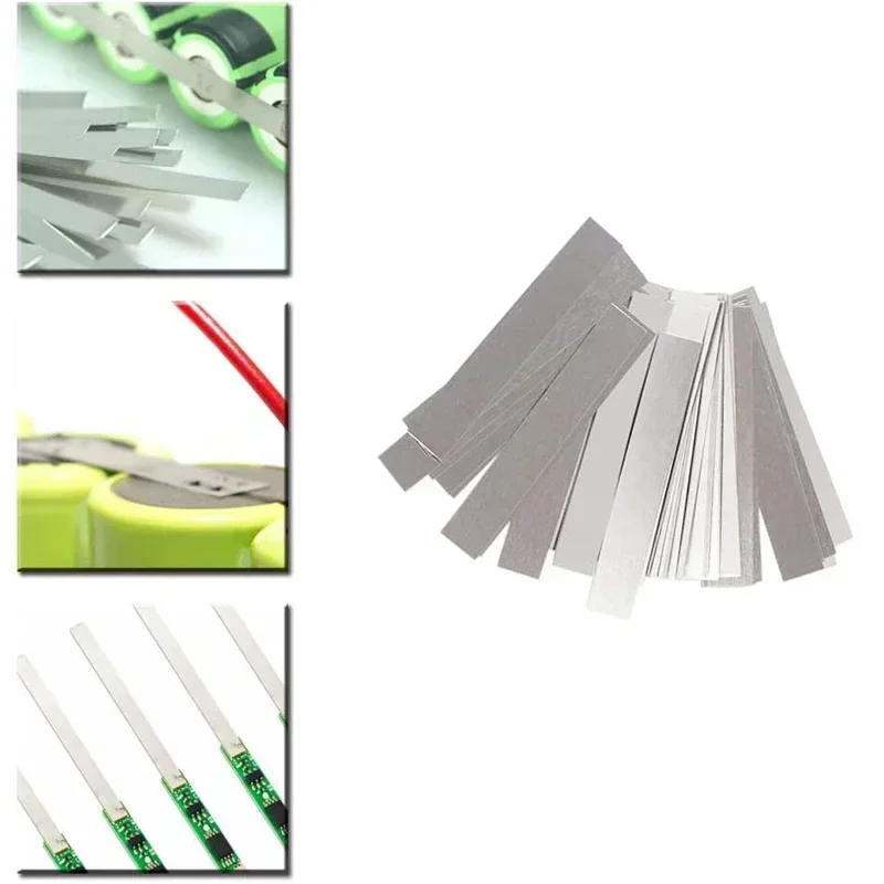 25/50pcs Length 100mm Lithium Battery 18650 Nickel Plated Steel Sheet For Battery Welding Machine Spot Diy Projects