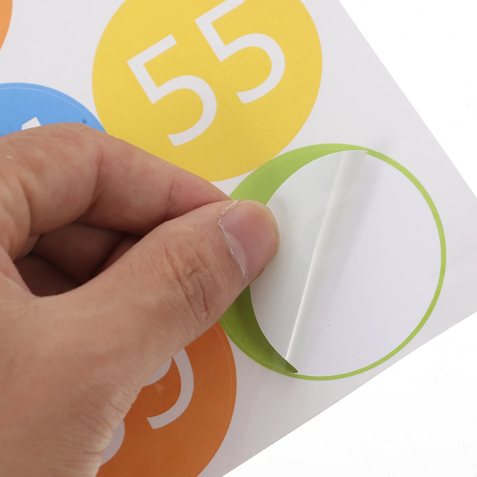 ملصقات أرقام من الفينيل مستديرة ملونة ذاتية اللصق لأرضية الفصول الدراسية وتخطيط البقع وملحقات مخطط التاريخ