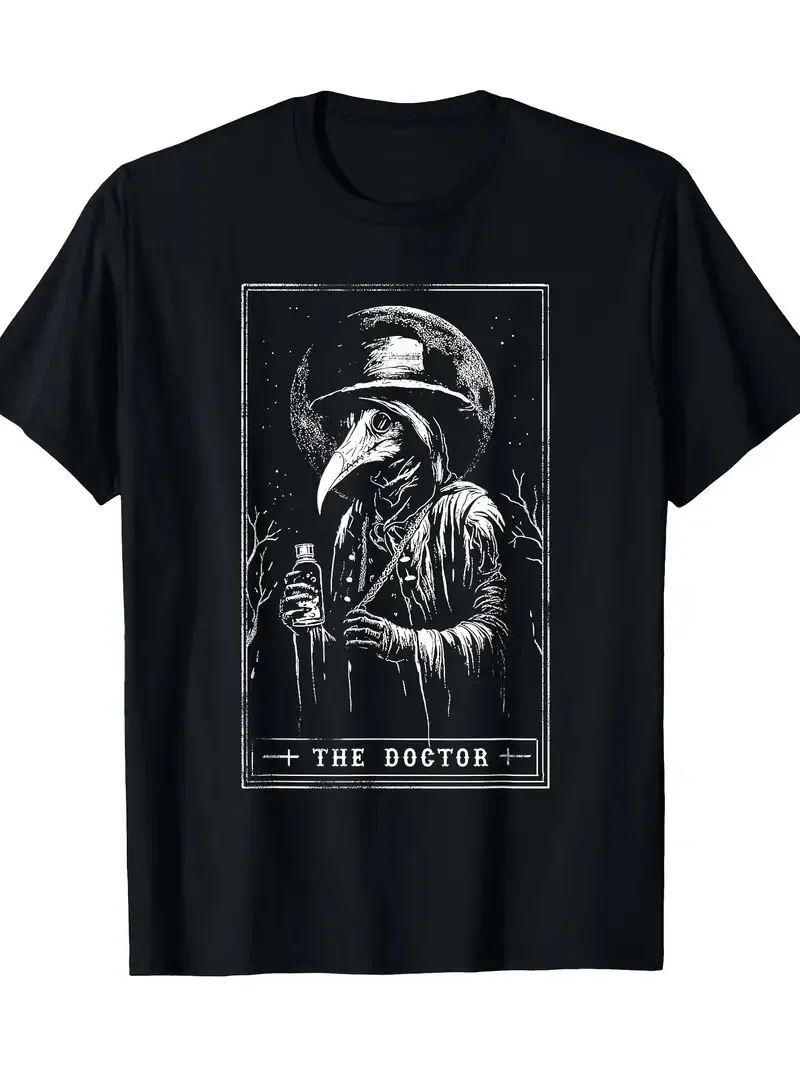

Plague Doctor Tarot Card Hoodie Gothic Death Occult Style Tee