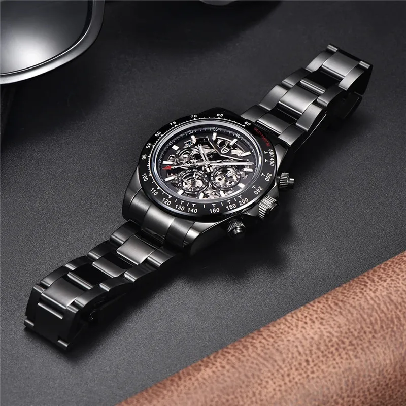 PAGANI DESIGN Top Brand Men Watch Rainbow Bezel Man Mechanical Stainless Steel Waterproof 100M Automatic Watches Reloj Hombre