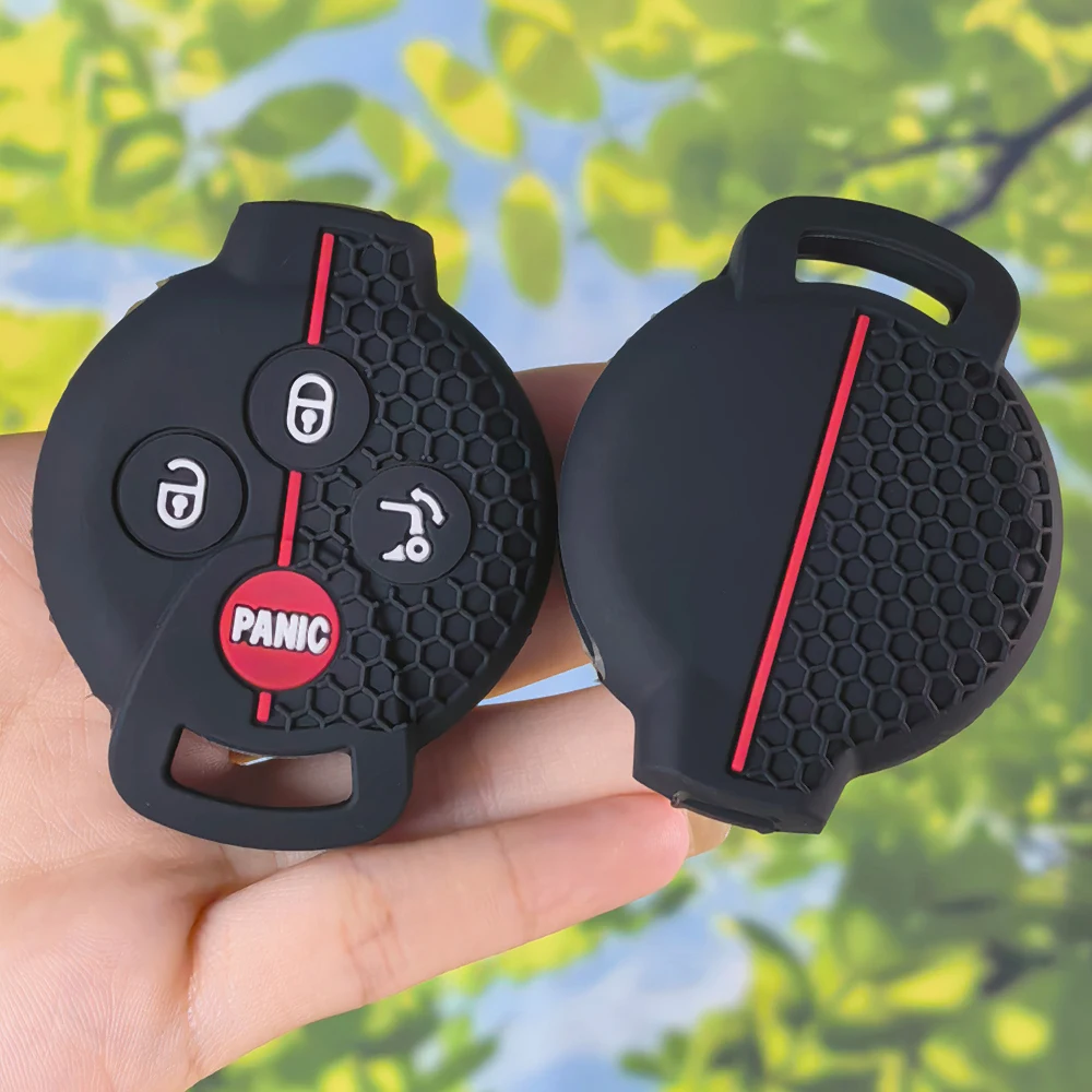 Textured Silicone Key Protector, 4 Button Cover Suitable For Smart Fortwo 450 City Coupe Cabrio Crossblade Roadster Key Fob