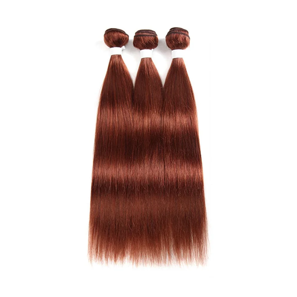 

Красновато-коричневые прямые пучки человеческих волос, бразильские наращивания волос, плетение волос Remy, 3 пучка, наращивание волос красного цвета