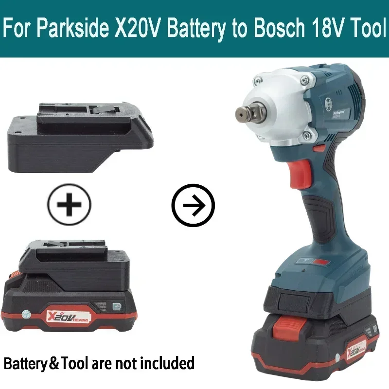 Battery Convert  Adapter for Lidl Parkside X20V Team Lithium to for BOSCH 18V Power Tools  (Not include tools and battery)