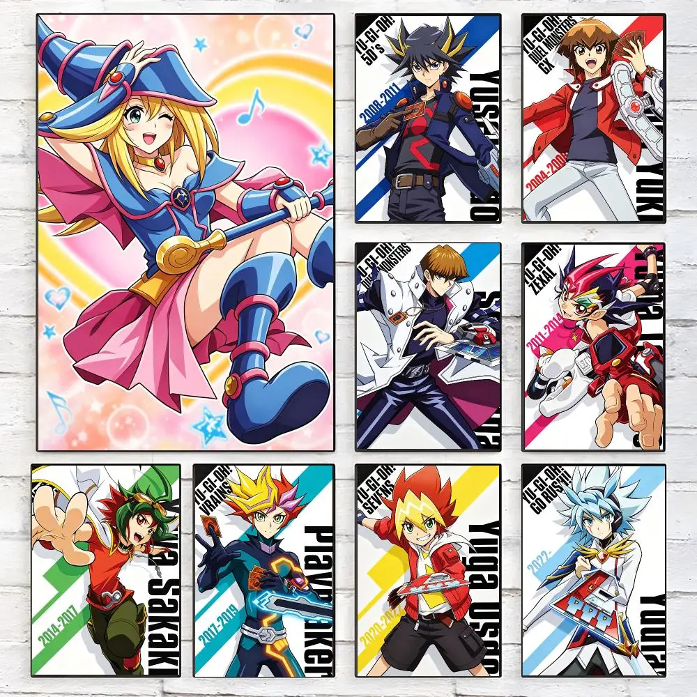 Classic Anime Y-YU-GI-OH Poster Trendy Aesthetic Wall Art high-end Bedroom Home Cafe Decor