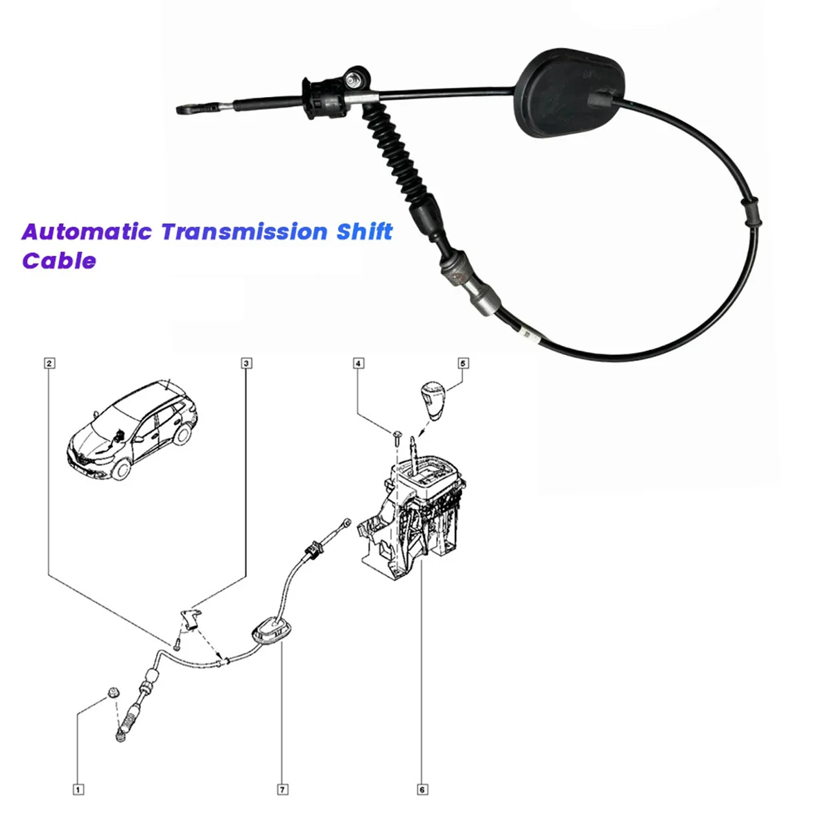 Automatic Transmission Cable Control Connection Shift Cable 34935-4CE0B for Nissan Qashqai J11Z T32Z 14-2019