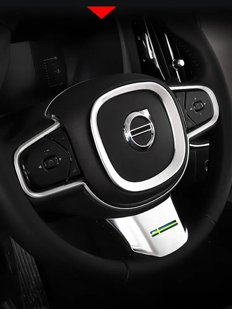 Für Volvo S90 XC60 Lenkradring XC90 V90 S60 V60 Zierleiste Volvo Innenraum Modifizierter ABS-Rahmen – Detail 1