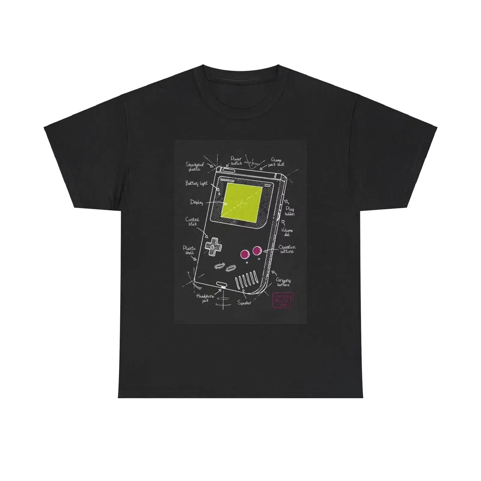 Gameboy Tshirt Retro First Gen Gaming Gamer vintage Unisex Heavy Cotton Tee