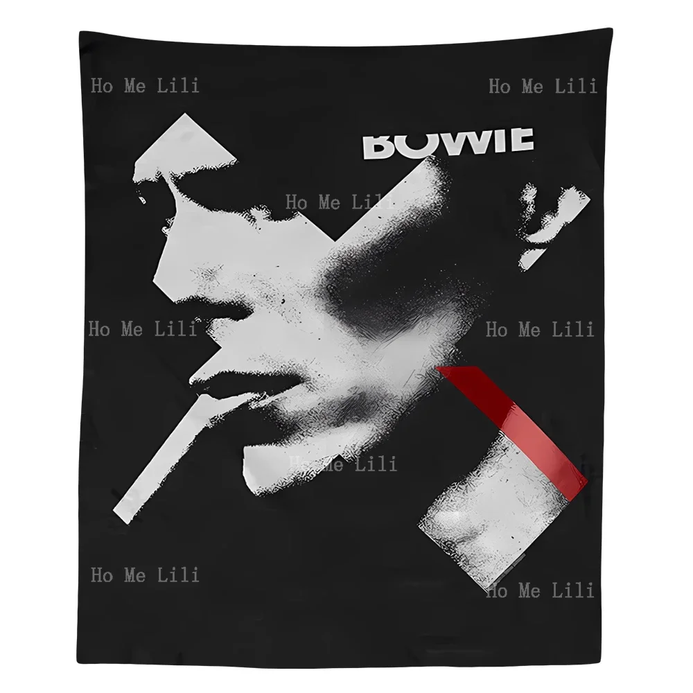 Bowie Smoke Red Poster Tapestry Wall Hanging For Bedroom Living Room Modern Fashion Design Tapestries