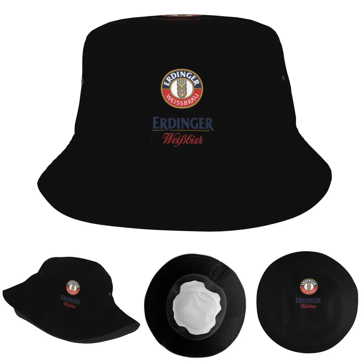 

Erdinger Weissbier Merch Панама Шляпа Детские шапки в рыбацком стиле Боб для летней рыбалки Шапки унисекс