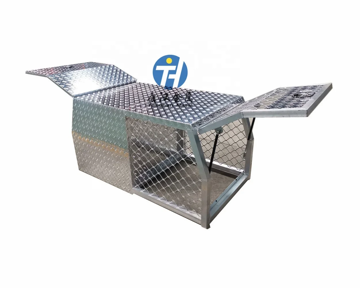 Aluminum gull wing dog box  small ute canopy 800*1780*850mm with T- handle lock and mesh window door