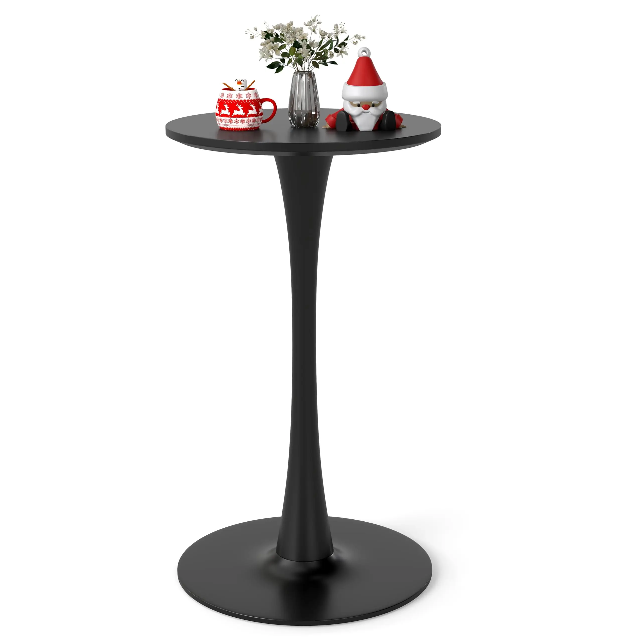 

Modern Tulip Round Bar Table 41 Inch Height Metal Base MDF Top For Kitchen Dining Home Bar Café