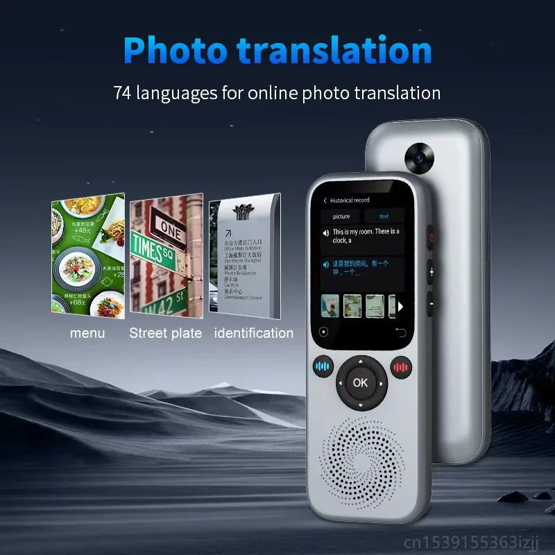 S20 AI Intelligent Translator Device, Suporta 138 Idiomas, ChatGPT, Gravação de Voz em Tempo Real, Text Translate Machine