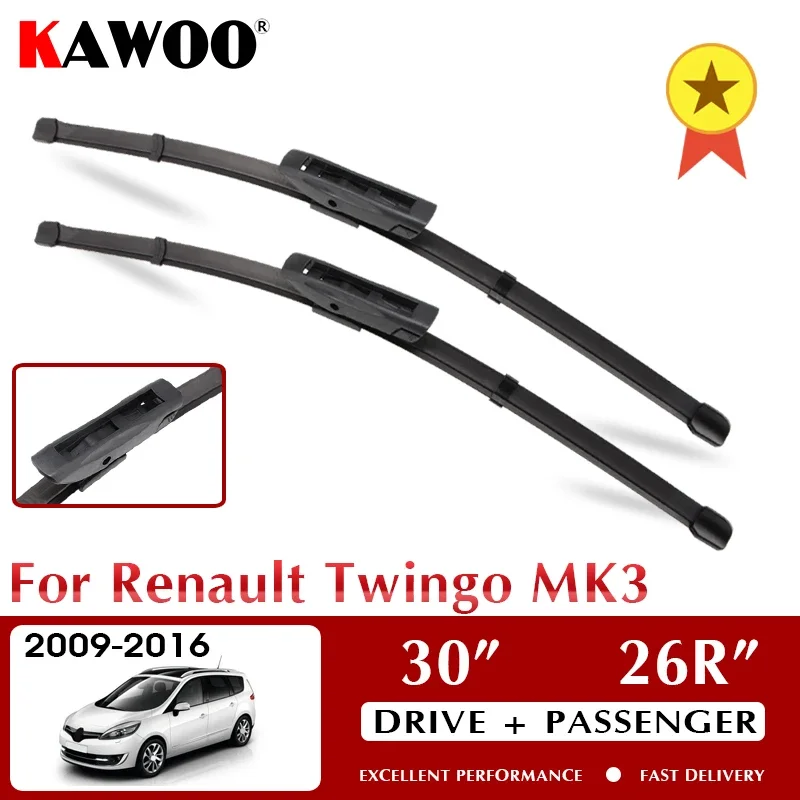 

KAWOO Wiper Car Wiper Blade for Renault Grand Scenic 3 2009-2016 Windshield Windscreen Front Window Accessories 30"+26R" LHDRHD