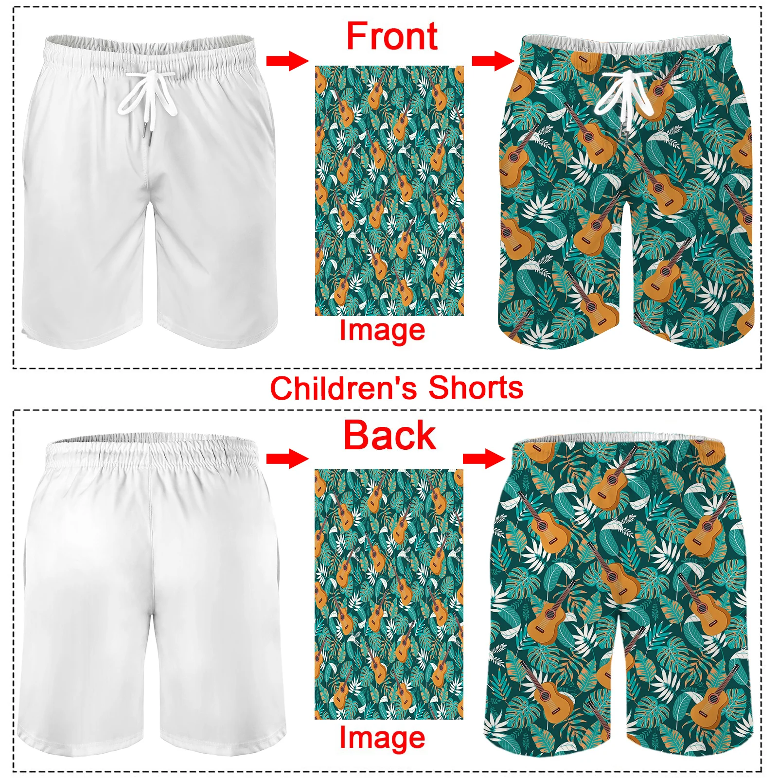 Fashion Children's Shorts 3D Print DIY Personalized Design Kids Image/Photo/Star/Singer/Anime Casual Boy Girl Shorts