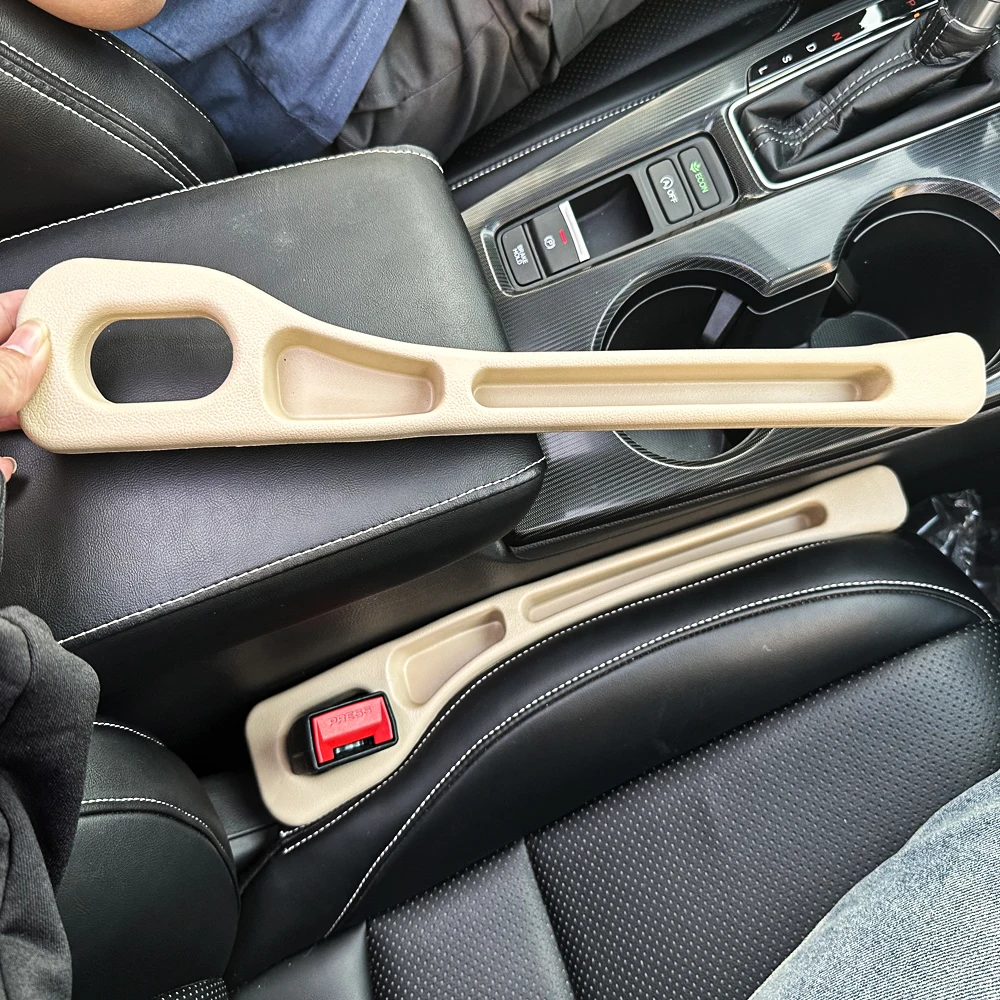 2 Stück Autositz-Lückenfüller, Dual-Slot-Design, Auto-Innenzubehör, Telefon- und Schlüssel-Aufbewahrungsbox, Auto-Slot-Pad, Sitz-Lückenfüller – Detail 12