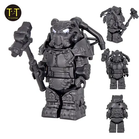 MOC Militär X01 Rustning Soldater Mini Anime Action Fallouts Figurer Vapen Robot Kinghts Byggstenar Tegelstenar DIY Leksaker Presenter 6 best sales Fallout Bobblehead - №6