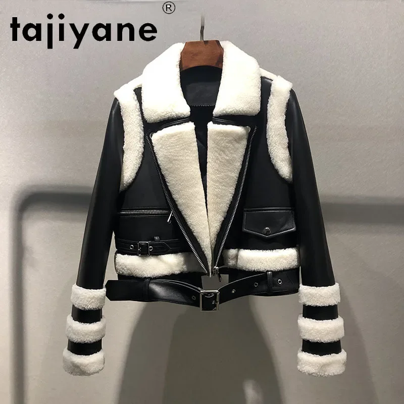 Takiyane – veste en cuir 2020 véritable et peau de mouton pour femme, manteaux en fourrure d'agneau de haute qualité, modèle TN1658, 100%