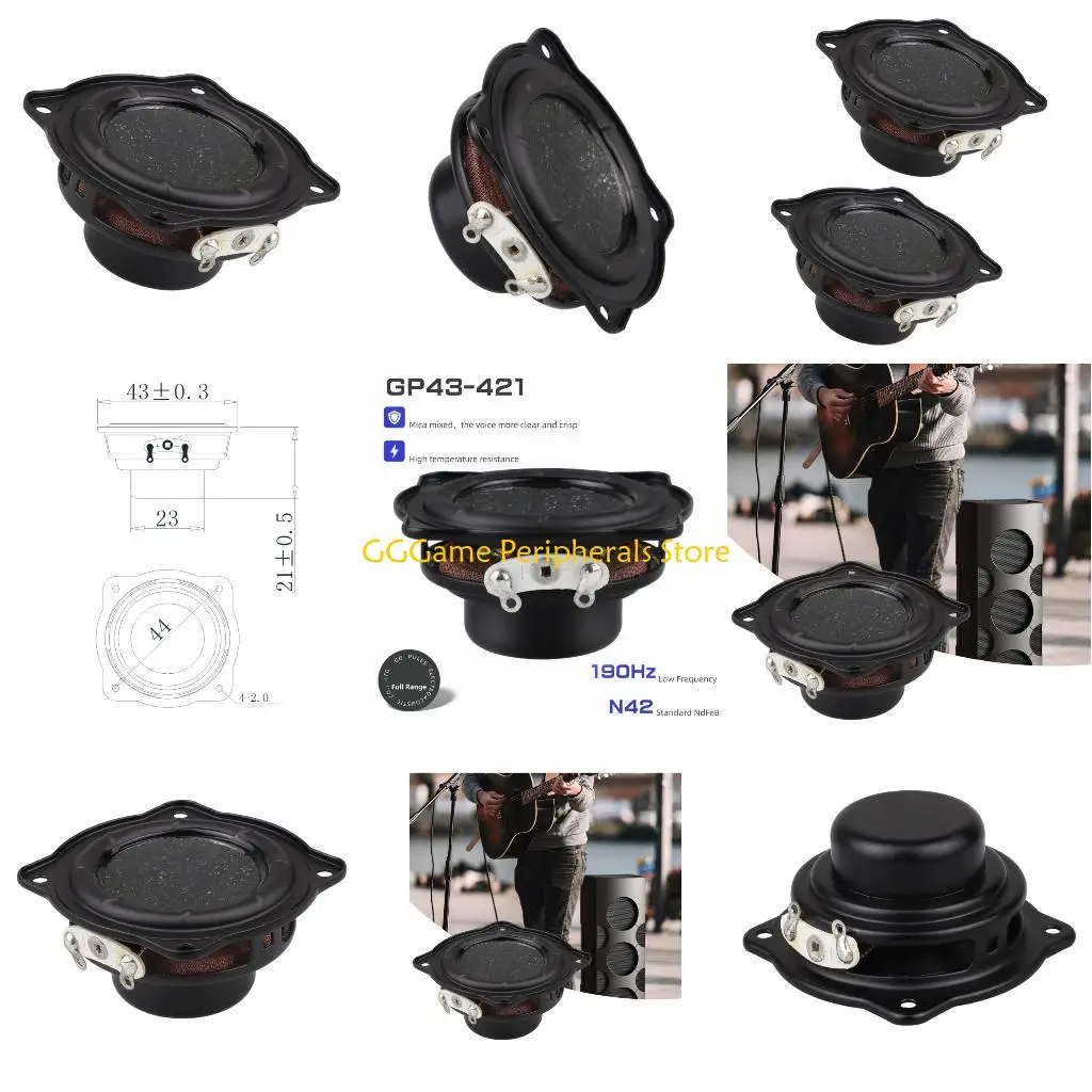 

U55B Highly power 3W Full Frequency Speaker 1.7Inch 4Ohm Water Resistant ABS Housing Woofer For Outdoor Audios Systems