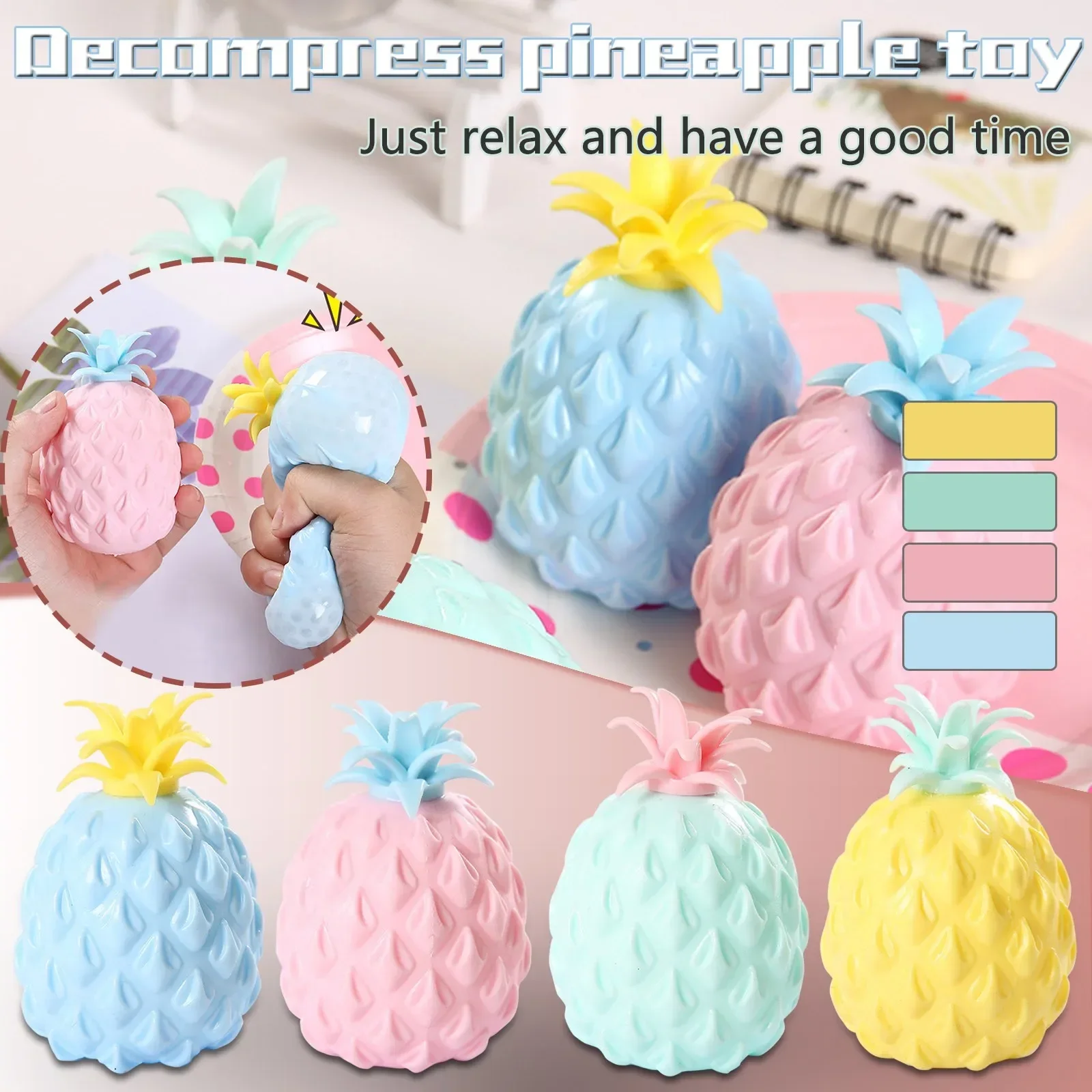 

Stress Relief Toy Simulation Pineapple Decompression Toy Pressure Release Squeeze Toys Kawaii Fidget Toys Creative Sdudents Kids