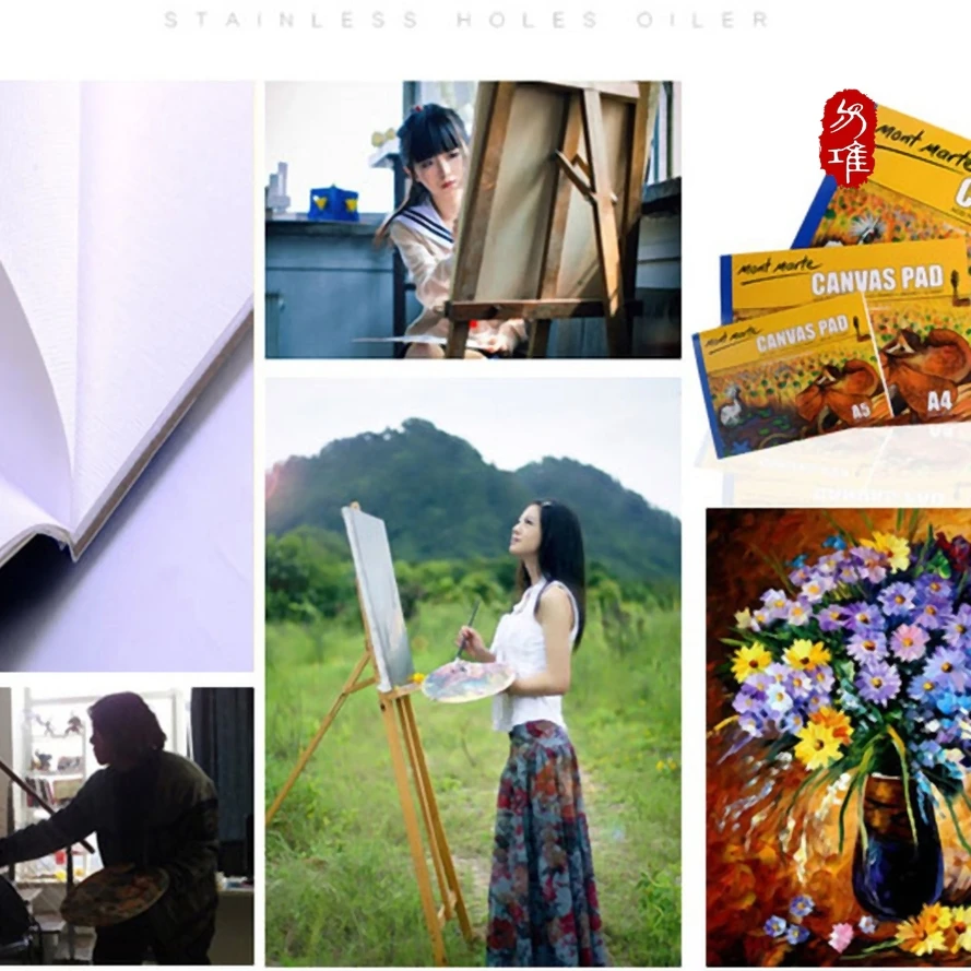 Painting paper Painting canvas pad for artist /students 280g painting canvas paper A3/A4/A5