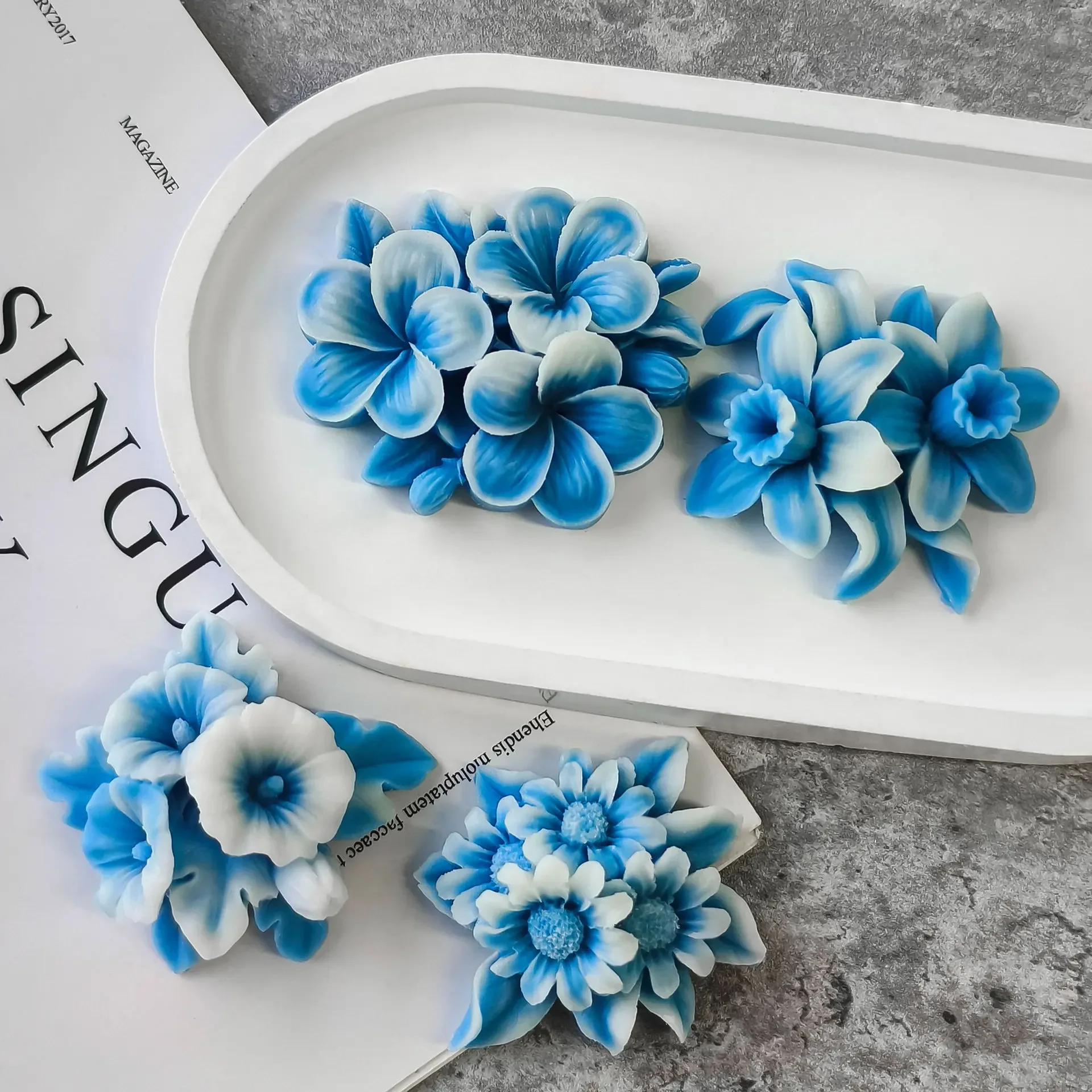 

VERIDIAN 3d Daisy Flower Silicone Molds Diy Diffuser Stone Plaster Handmade Soap Petal Crystal Epoxy Resin Molds Candle Making