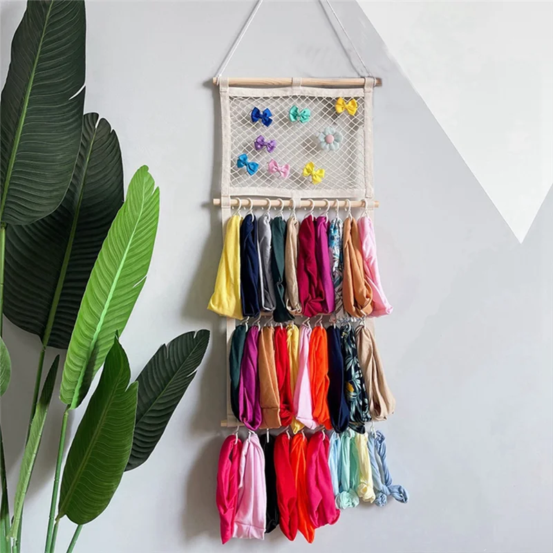 แถบคาดศีรษะผู้ถือผม Bows Organizer สําหรับหญิง,เด็ก Headbands อุปกรณ์เสริมผมจัดเก็บแขวนผนังตกแต่ง