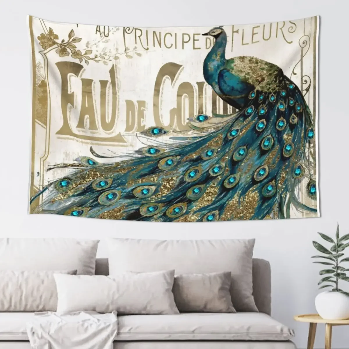 

Peacock Jewels Tapestry Wall Hanging Wall Hangings Decoration Carpet Wall Decorations Tapestry