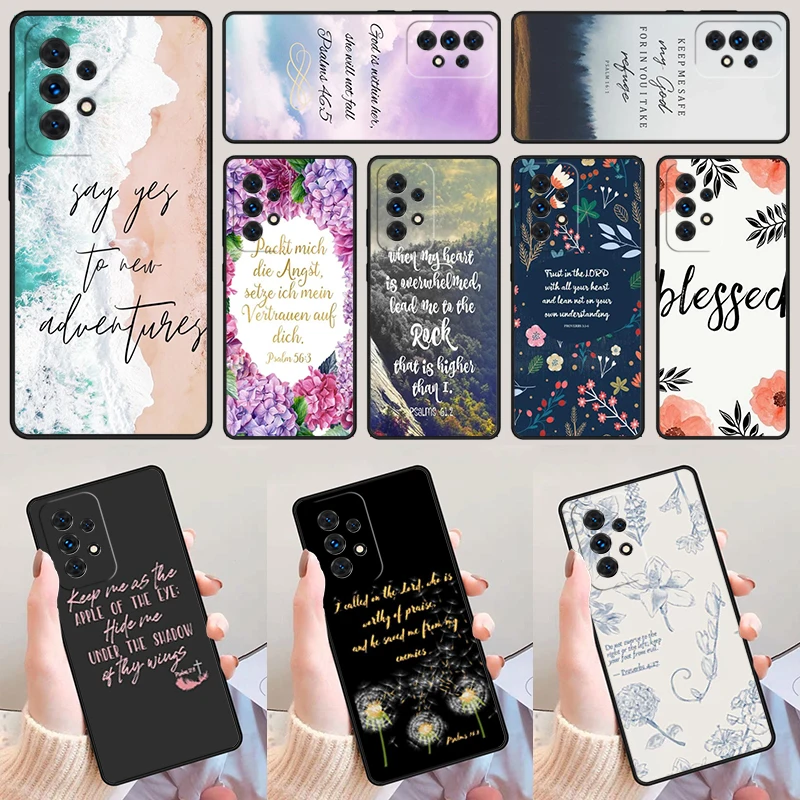 

Psalm Quotes God Bible Jesus Christian For Samsung A52 A72 A73 A20e A21S A50 A70 A12 A42 A31 A40 A51 A71 A32 A80 Phone Case