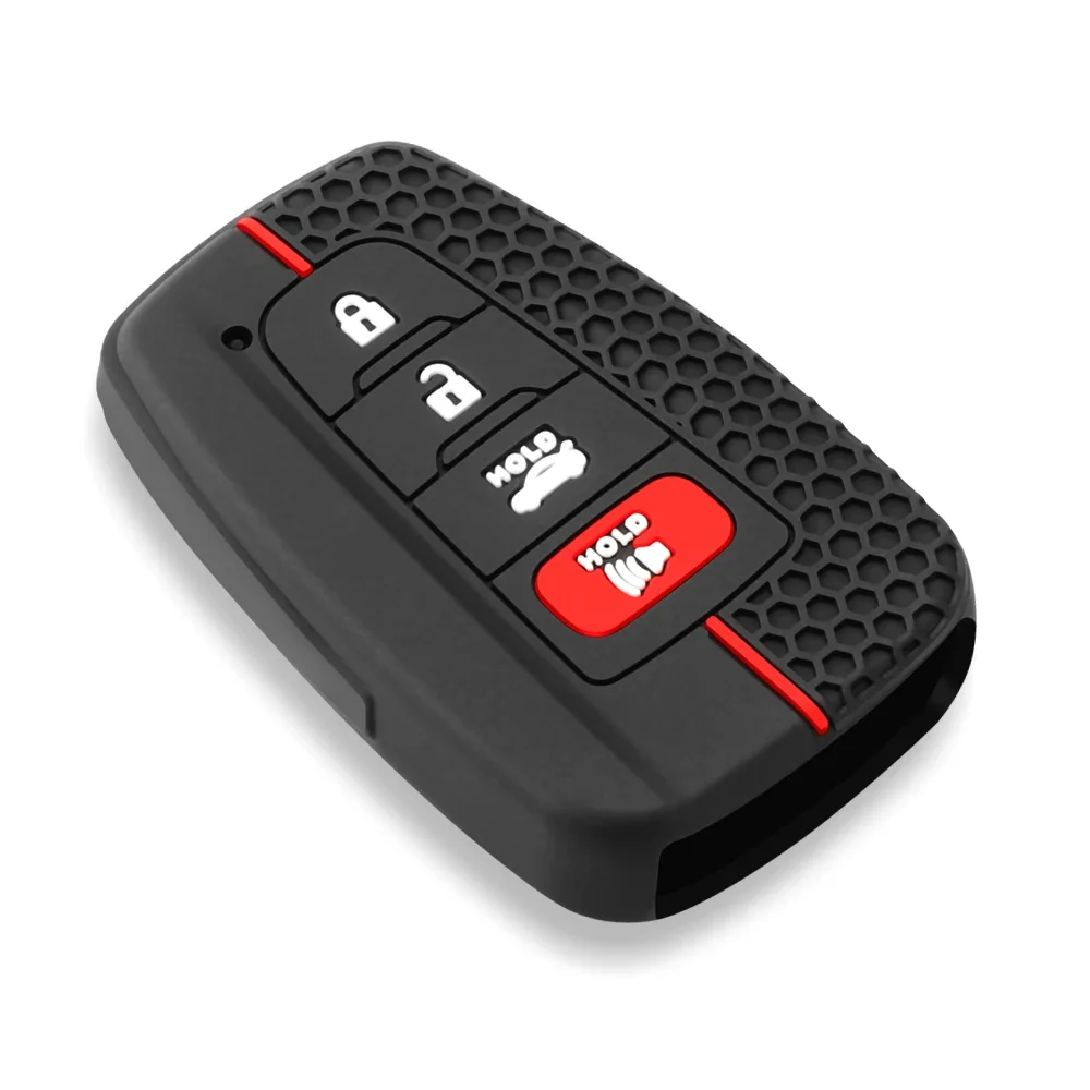 Obudowa breloczka na klucze etui na pilota z gładkim silikonem pasuje do klucz akcesoriów samochodu Toyota Rav4 Corolla Camry Avalon