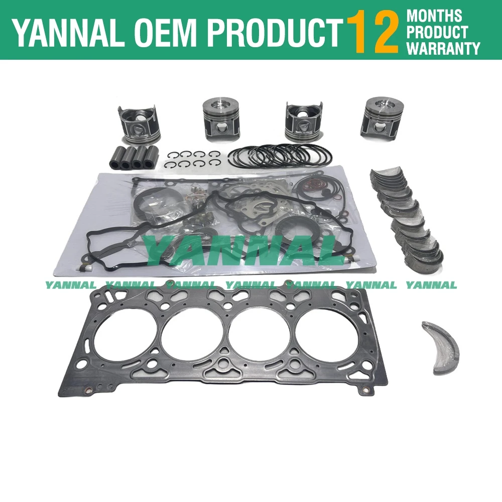 Rebuild Kit For Kubota Engine V2607 V2607T For Bobcat S550 S570 S590 T590 Loader