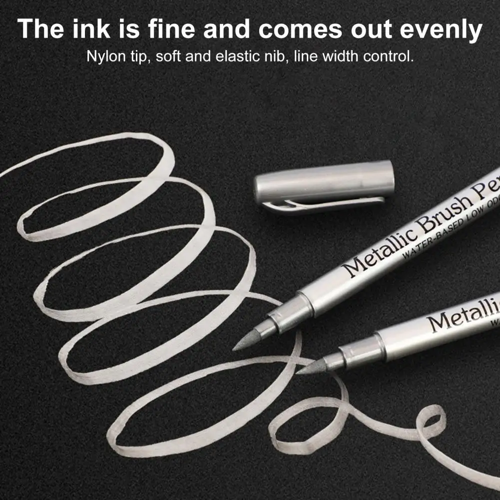 Creative Marker Pen  Waterproof Bright Color Paint Marker  Golden Silver Color Graffiti Marker