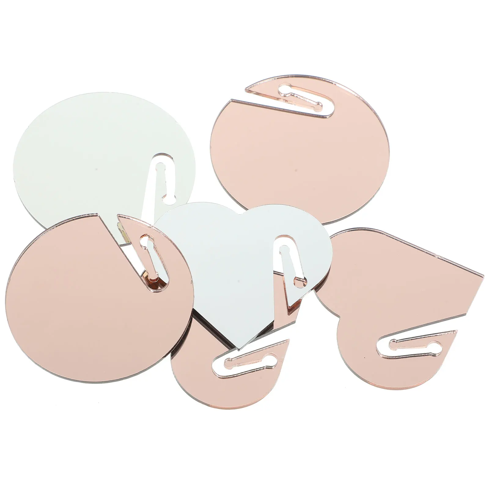 

20pcs Acrylic Drink Tags Wine Glass Markers Reusable Cup Labels Party Supplies Rose Gold Round Heart Shaped Wedding Gathering
