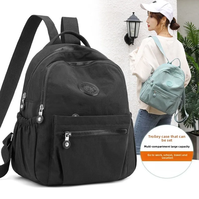 Backpack New Small Backpack Women's Versatile Fashion Canvas Mommy Bag Backpack mochila