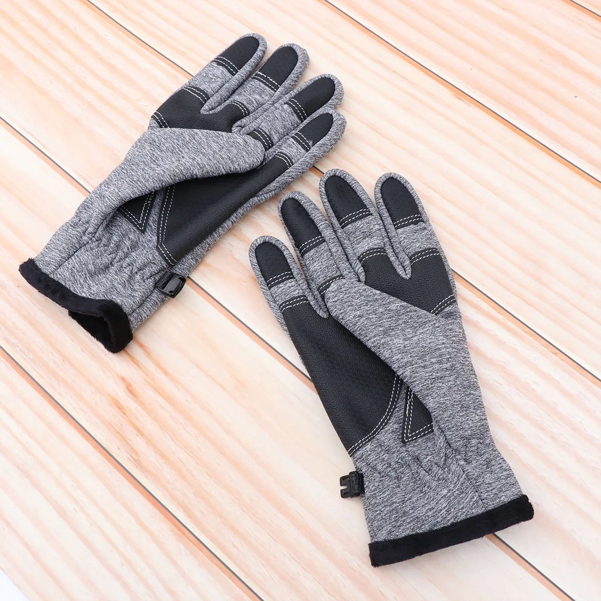 

Winter Touchscreen Gloves Waterproof Warm Anti-Slip Cycling Sports Gloves For Men Women Grey S