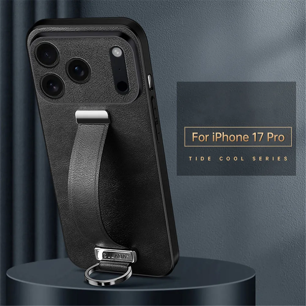 

Тонкий кожаный чехол для iPhone 17 Pro Max 17 Air 17, чехол-держатель для браслета