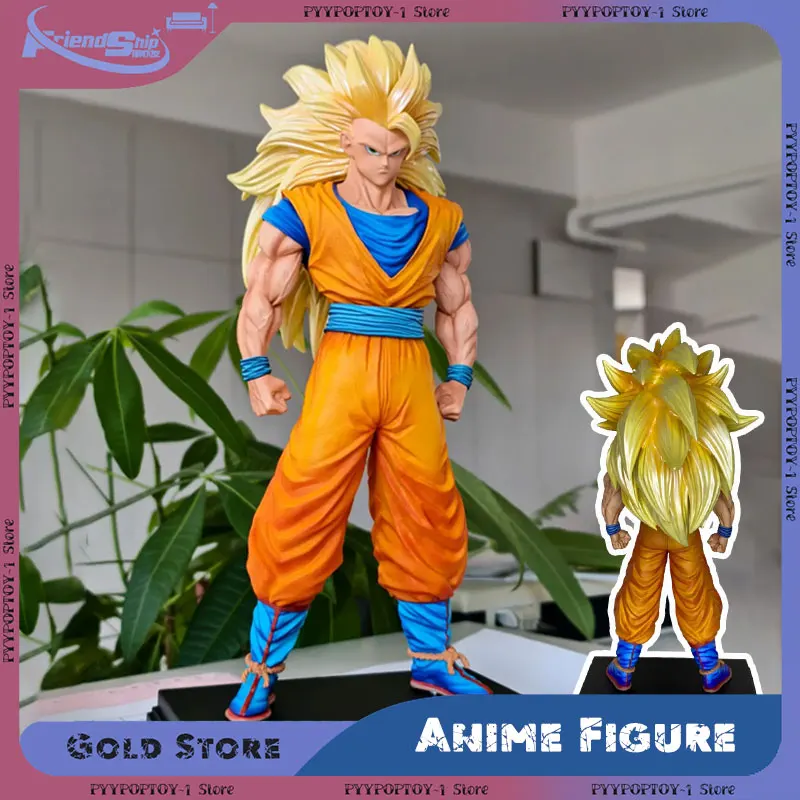 

Dragon Ball Аниме Фигурки Сон Гоку Фигурки 34 см Ssj3 Goku ПВХ Модель Super Saiyan 3 GK Статуя Декор Коллекция Игрушки Подарки