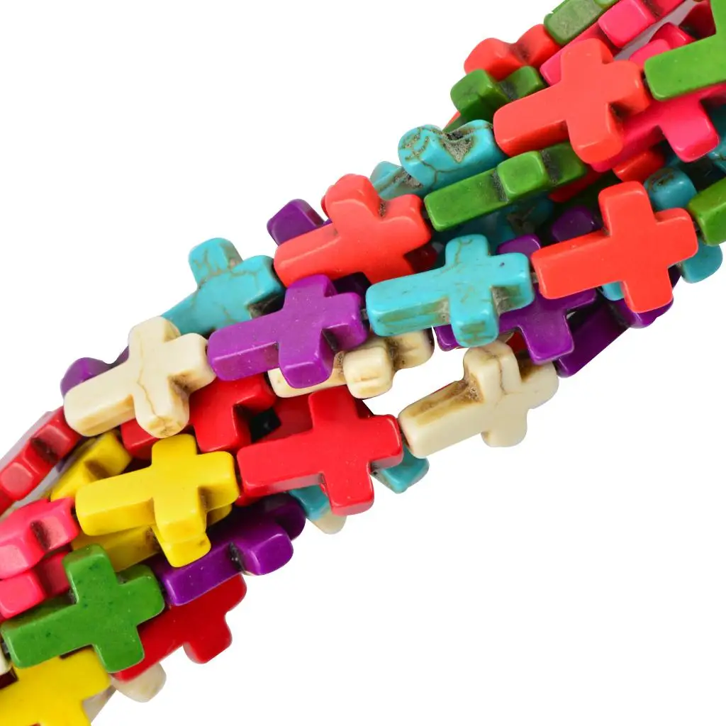 قلادة من الخرز الفيروزي المسبح الملون المتلألئ للنساء