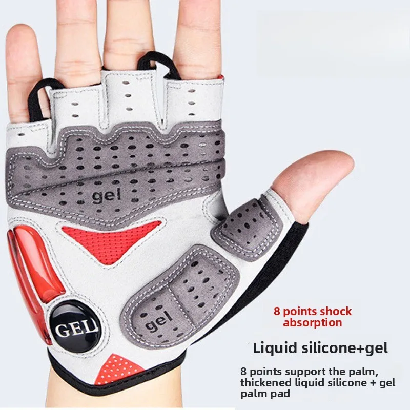 Road Cycling Mountain Biking Gloves Half Finger Dynamic Shock Absorption Outdoor Sports