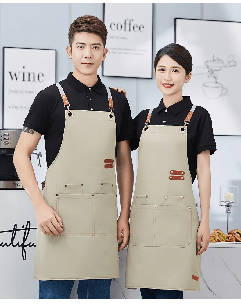 Customized your logo new fashion casual men and women canvas apron