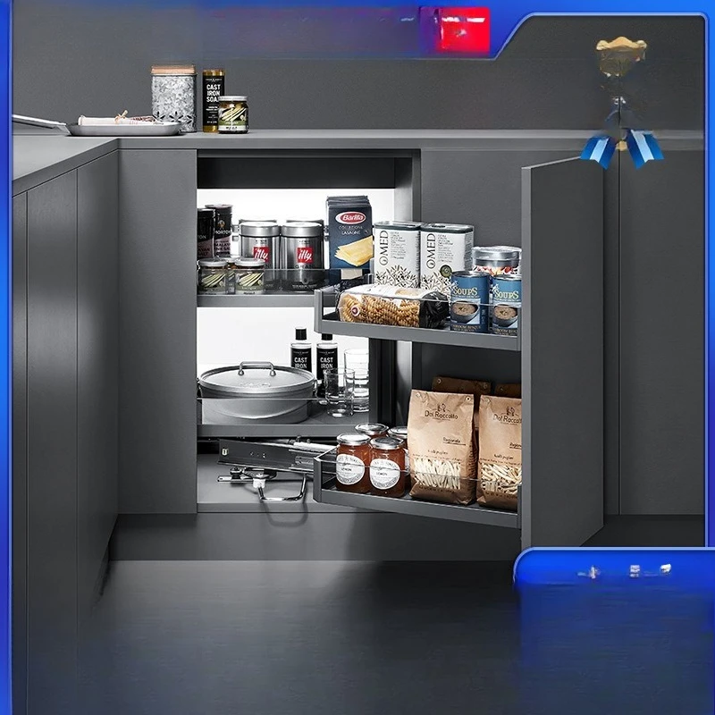 

Kitchen Cabinet Phantom Corner Double Damping Linkage Basket