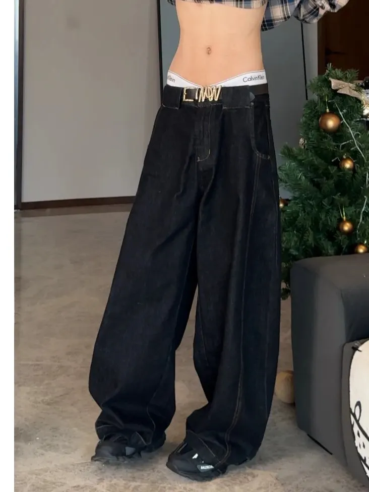 

Мужские джинсы Bla Denim A-Line Bamboo Knife с широкими штанинами, свободного кроя, в пол, в стиле ретро, американские, расклешенные