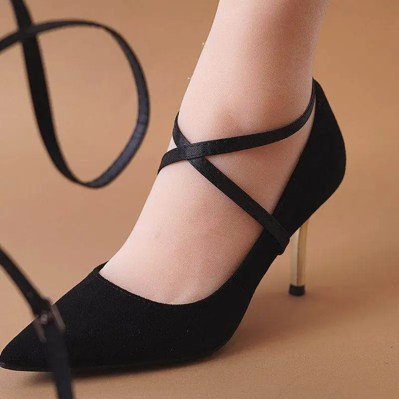 Anti-Loss High Heel Shoe Laces Non-Slip Fixed Back Heel Strap Buckle Sandals Nylon Material from JOSEN LIGHTING Brand