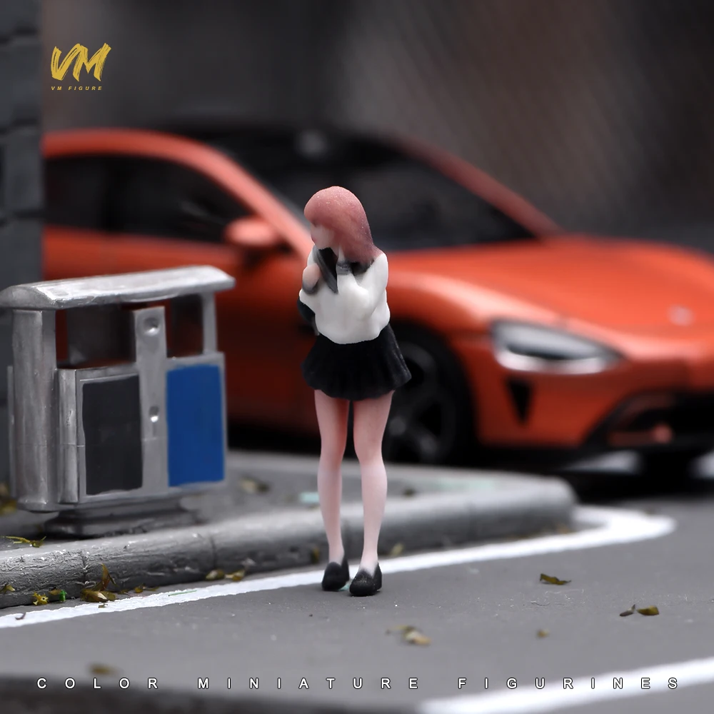 1/64 1/43 1/24 1/18 Scale Standing Posture Round Buttocks Female 3D Print Scene Props Figures Model For Cars Vehicles Toys