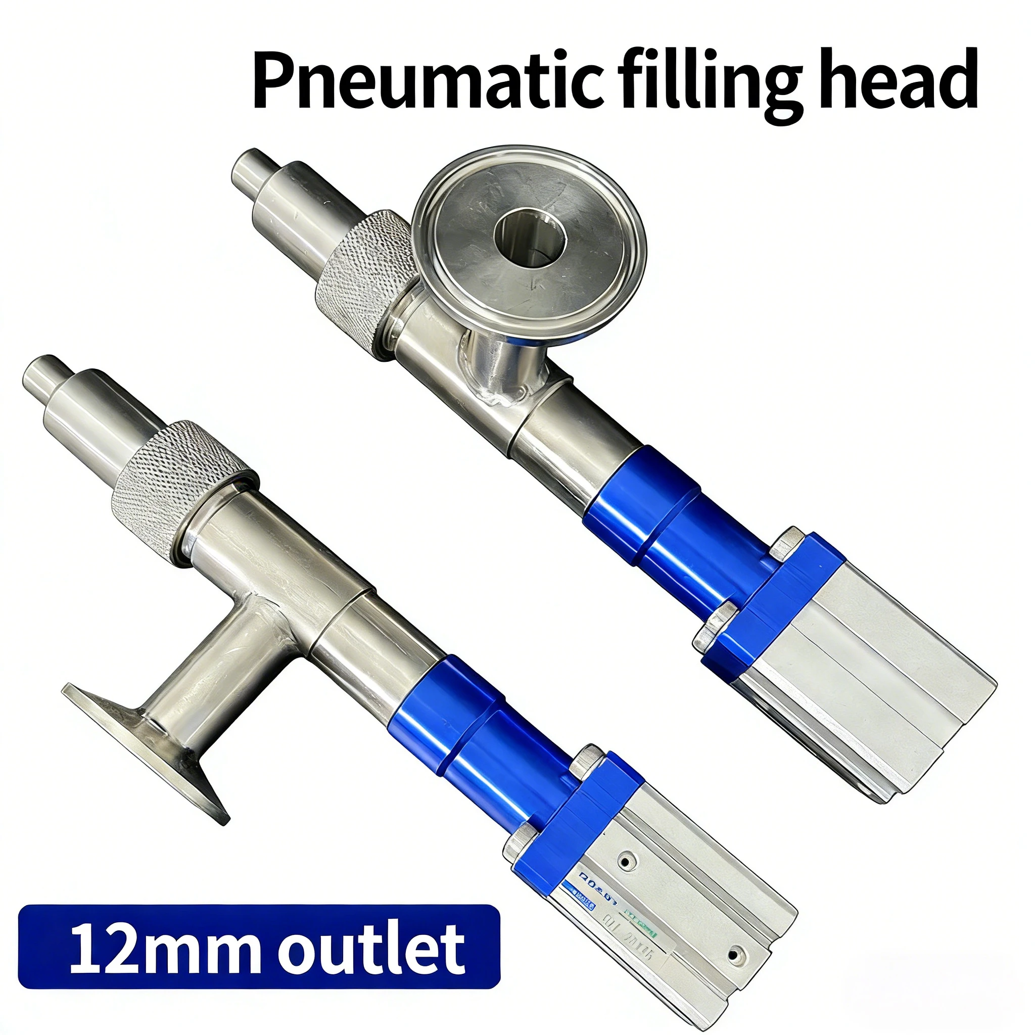 304 Anti-Drip Filling Nozzle for Paste and Liquid Filling Machine, Stainless Steel Pneumatic Discharge Nozzle Assembly