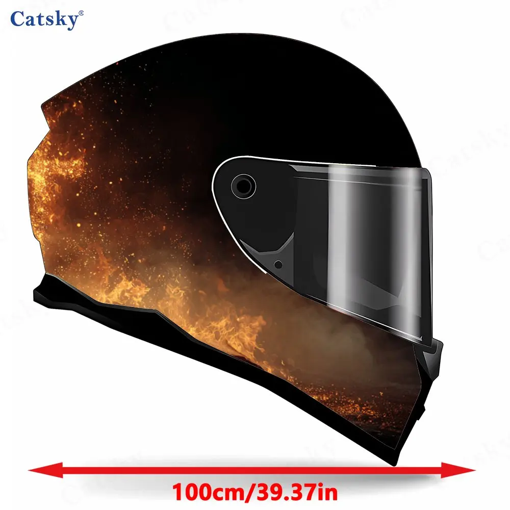 Mysterious Fire Realm Holy Book Pattern Helmet stickers , PVC Material Multifunctional Helmet Stickers, Scratch-Resistant & Fade