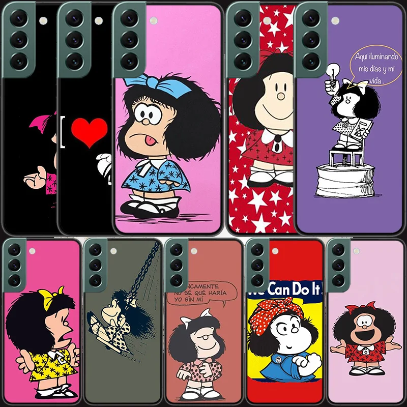 Cute M-Mafaldas Phone Case For Samsung A15 A25 A35 A55 Galaxy A70S A50S A30S A30 A40 A71 A51 A41 A31 A21 A11 A01 A20S A10S A20E